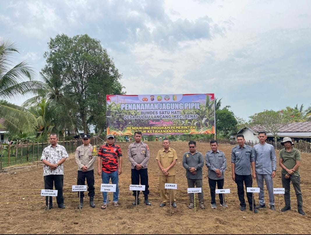 Dasver Librian (Bg Vea) Anggota DPRD Kabupaten Kuantan Singing Ikut Serta Menanam Jagung Pipil di Desa Pulau Lancang
